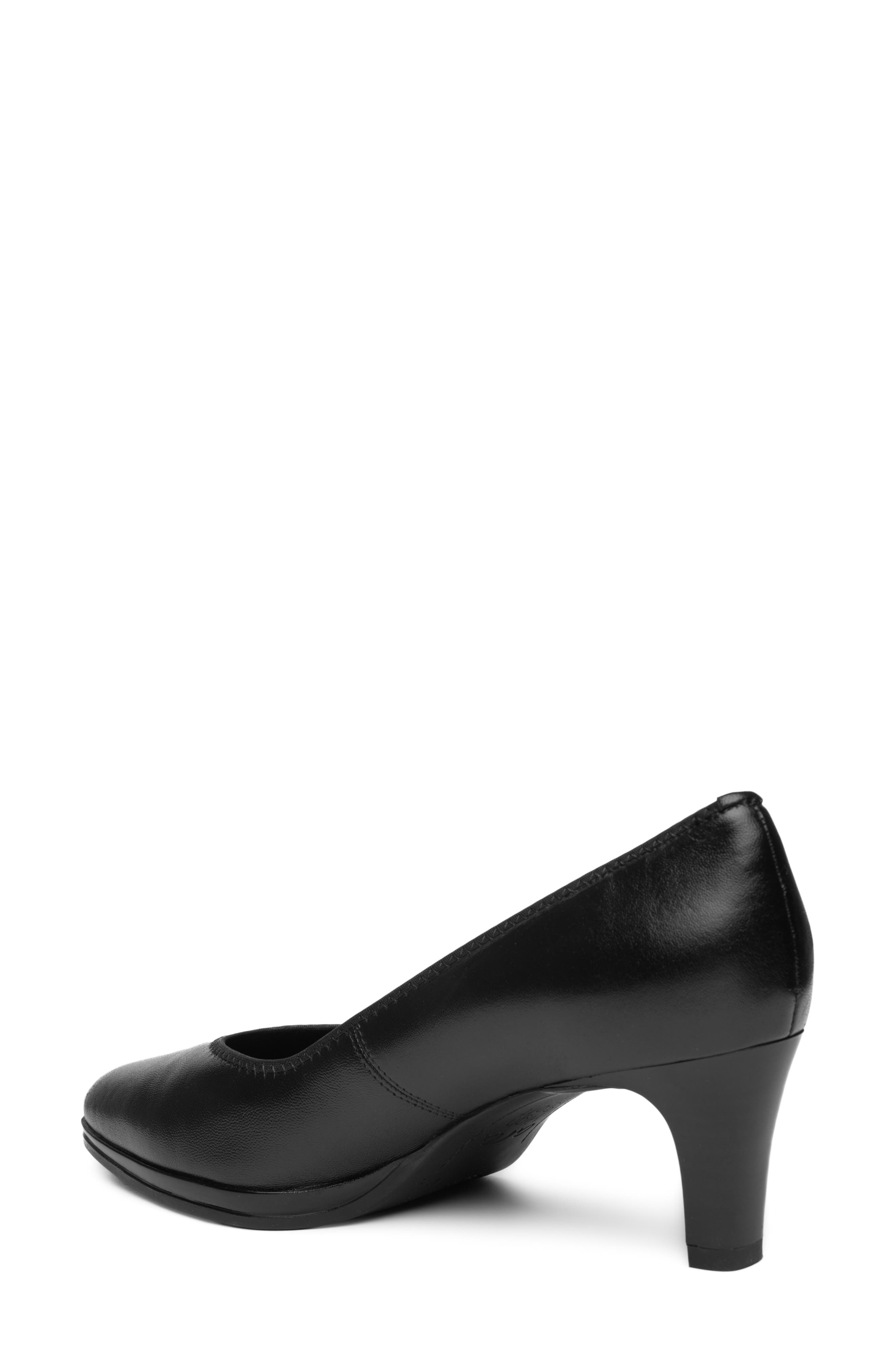 Amaryllis Leather Pump, Alternate, color, BLACK LEATHER
