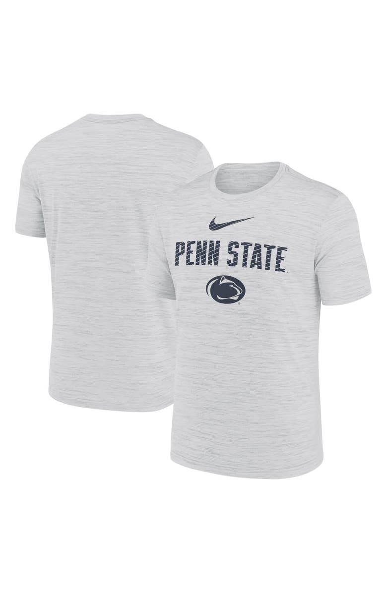 Nike Men's Nike White Penn State Nittany Lions Campus Slant Velocity Performance T-Shirt, Main, color, Gray