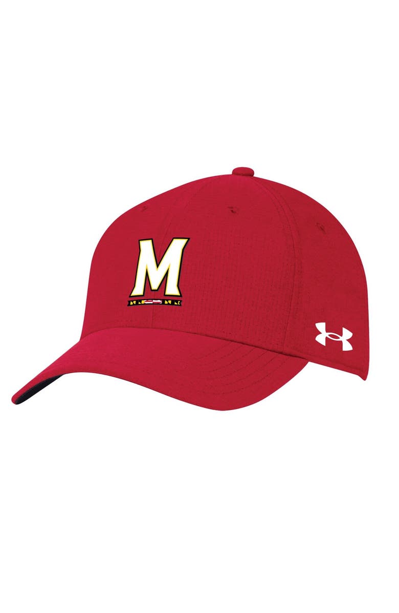 Under Armour Men's Under Armour Red Maryland Terrapins Airvent Performance Flex Hat, Alternate, color,