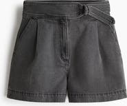 H&M Belted Denim Shorts