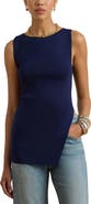 Lauren Ralph Lauren Asymmetric Side Slit Tank Top