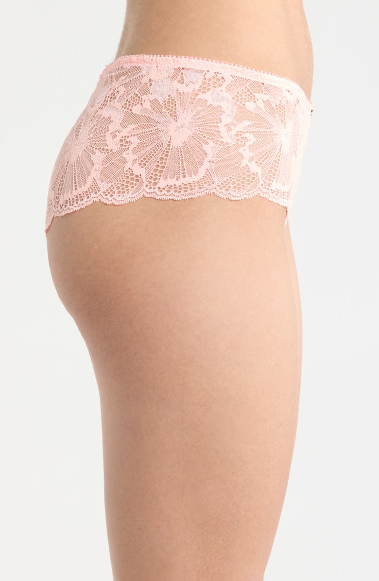 Chantelle Lingerie Muse Lace Hipster Panties, Alternate, color, Fluor Pink