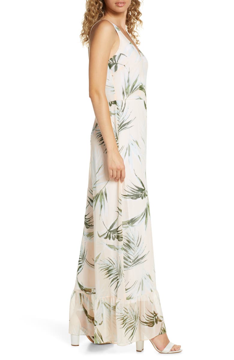 Avec Les Filles Royal Palm Wide Leg Jumpsuit, Alternate, color,