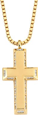 Crislu Men's Cross Pendant Necklace
