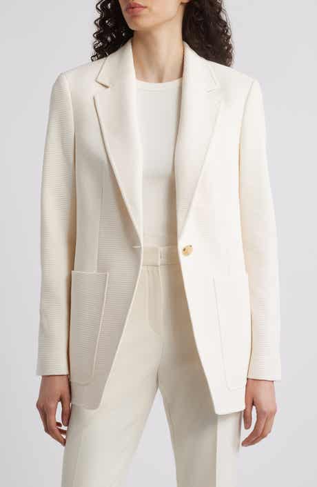 BOSS Jasena Textured One-Button Blazer