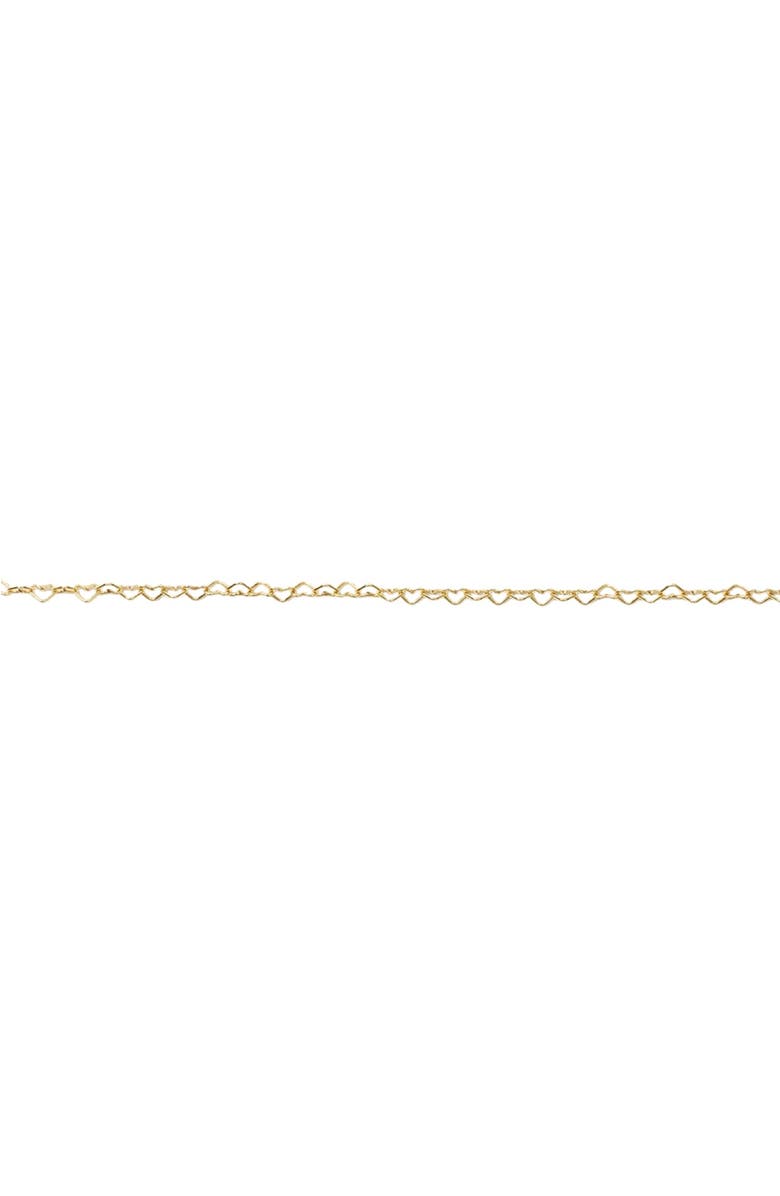MADE BY MARY Heart Chain Bracelet, Main, color, Gold Filled