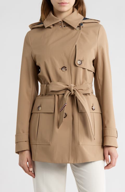 Water Resistant Belted Trench Coat