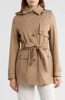 Tommy Hilfiger Water Resistant Belted Trench Coat