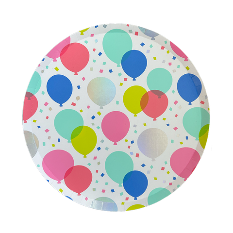 It's A Birthday Balloon Print Large Plates