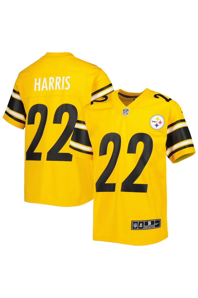Youth Nike Najee Harris Gold Pittsburgh Steelers Inverted Game Jersey, Main, color, Gold