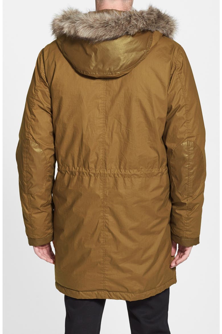 'W-Kirton' Hooded Parka with Faux Fur Trim, Alternate, color, MAPLE