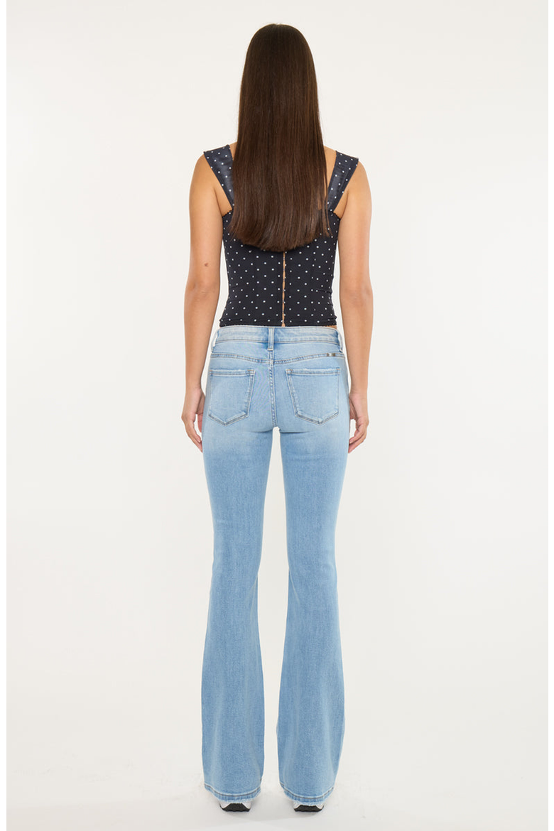 Estrella Mid Rise Flare Jeans, Alternate, color, Medium Wash