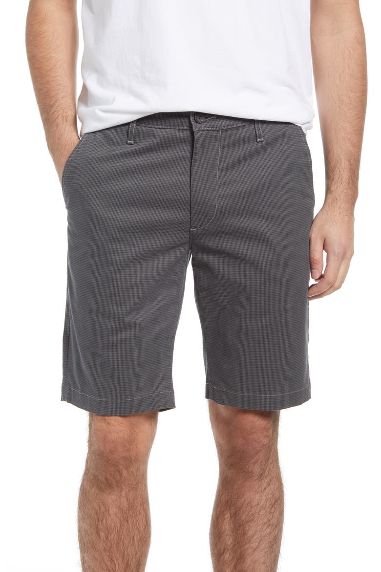 Griffin Geo Print Flat Front Shorts, Main, color, JORDAN FOLKESTONE GREY