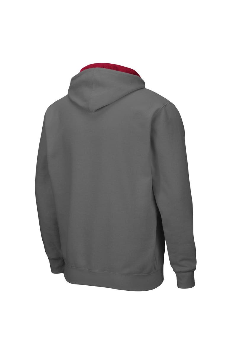 COLOSSEUM Men's Colosseum Charcoal Alabama Crimson Tide Big & Tall Full-Zip Hoodie, Alternate, color, Charcoal