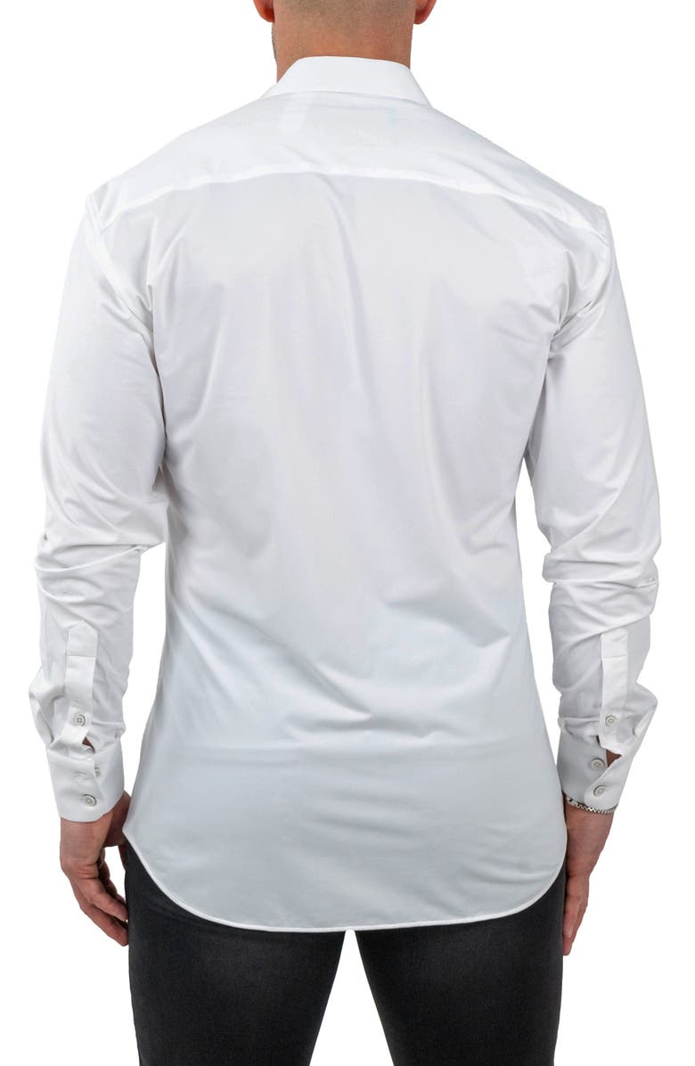 Maceoo Einstein Stretchblotter White Button-Up Shirt, Alternate, color, White