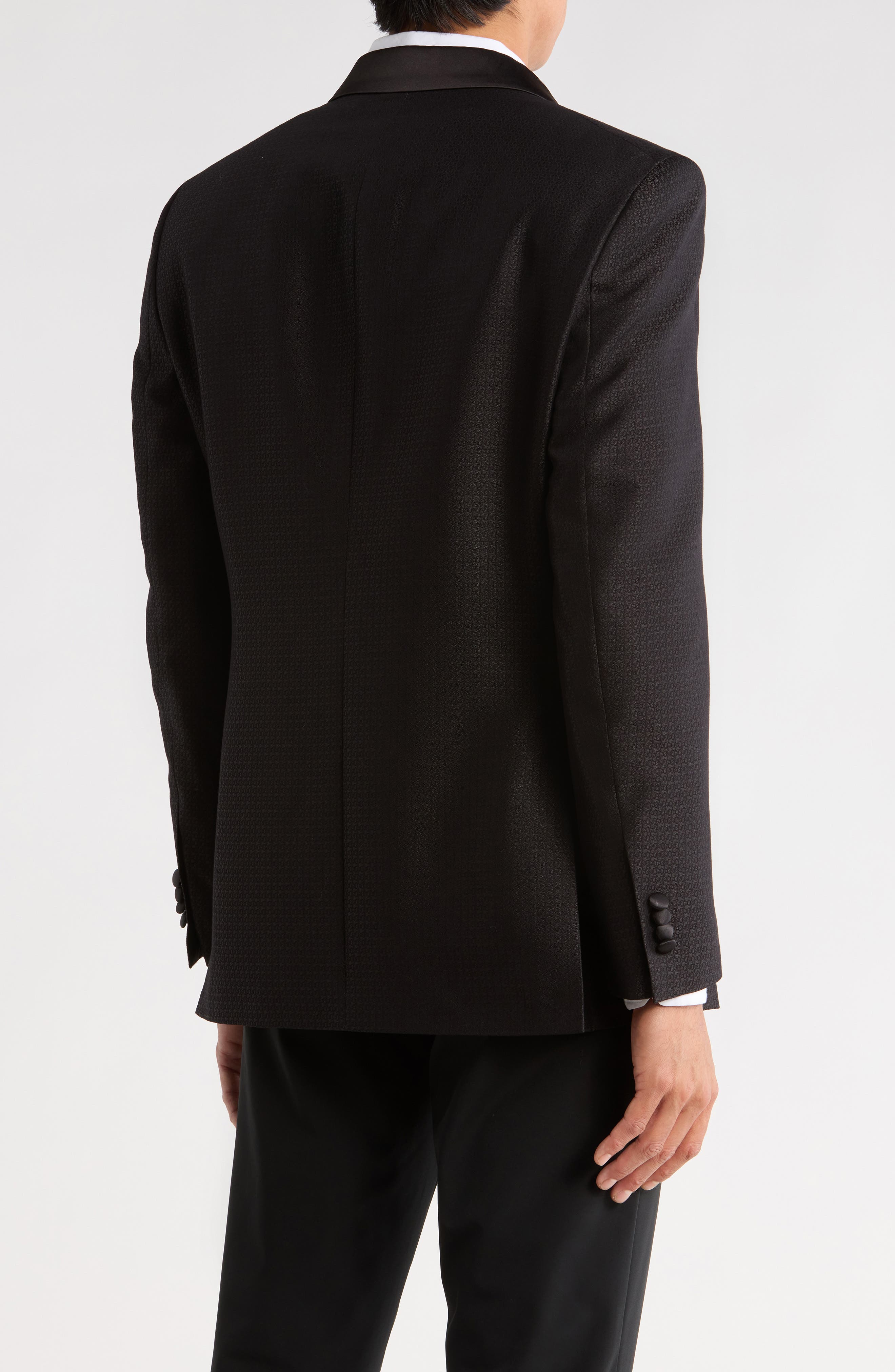 Bridge Satin Notch Lapel Jacquard Dinner Jacket - image 2