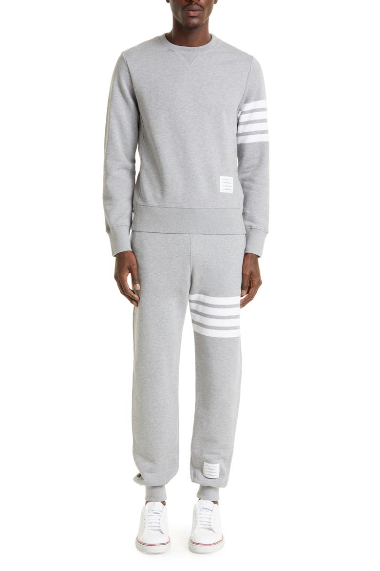 Stripe Sleeve Sweatshirt, Alternate, color, 068 - LIGHT GREY