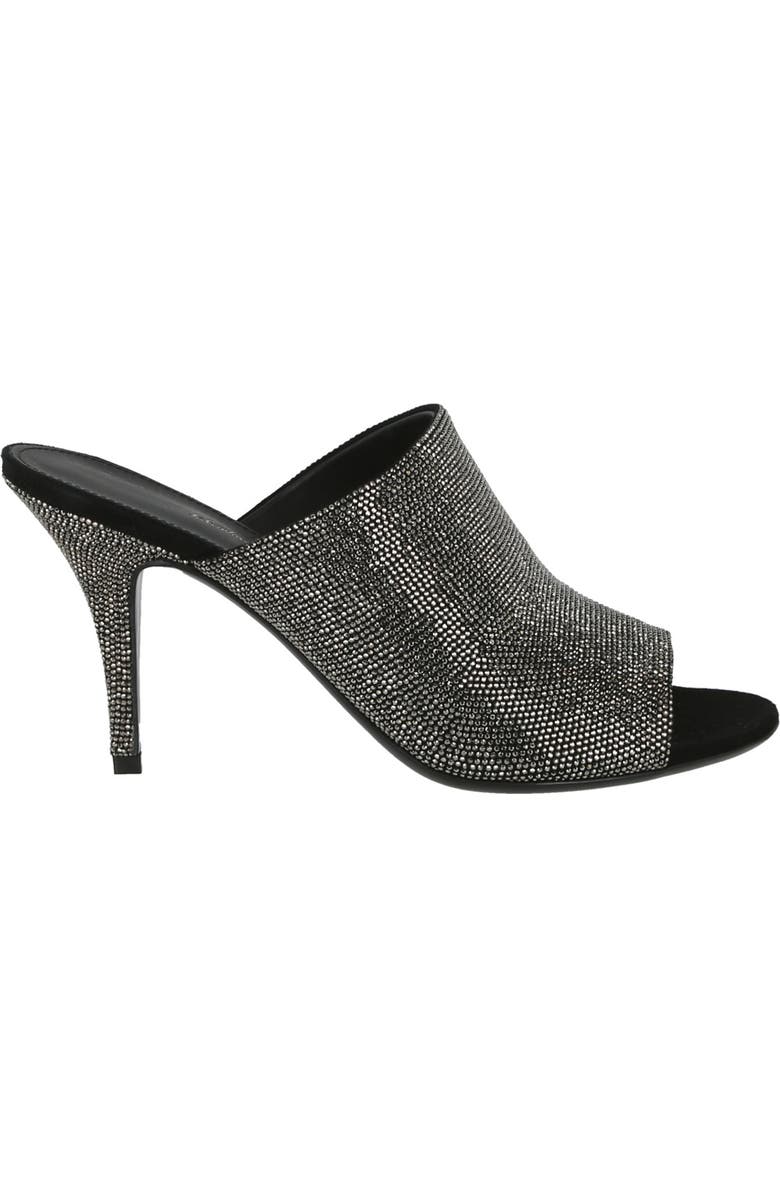 FERRAGAMO Janine Crystal Heel Sandal, Alternate, color, Black