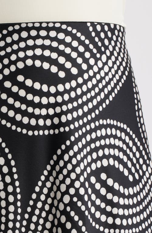 Anne Klein Bias Cut Pull-on Midi Skirt In Black