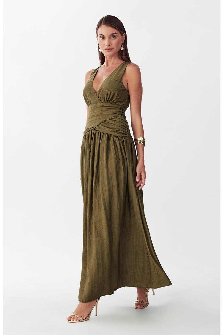 Jasa Midi Dress, Alternate, color, Olive