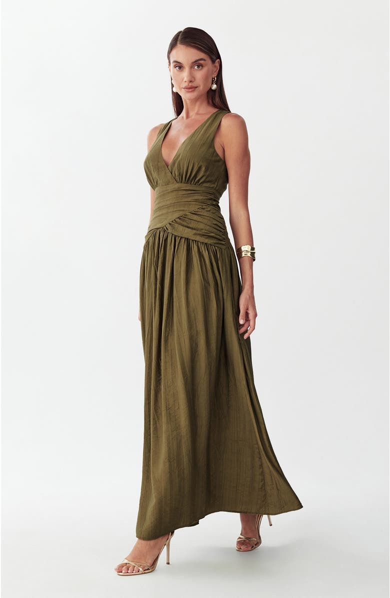 ST MRLO Jasa Midi Dress, Alternate, color, Olive