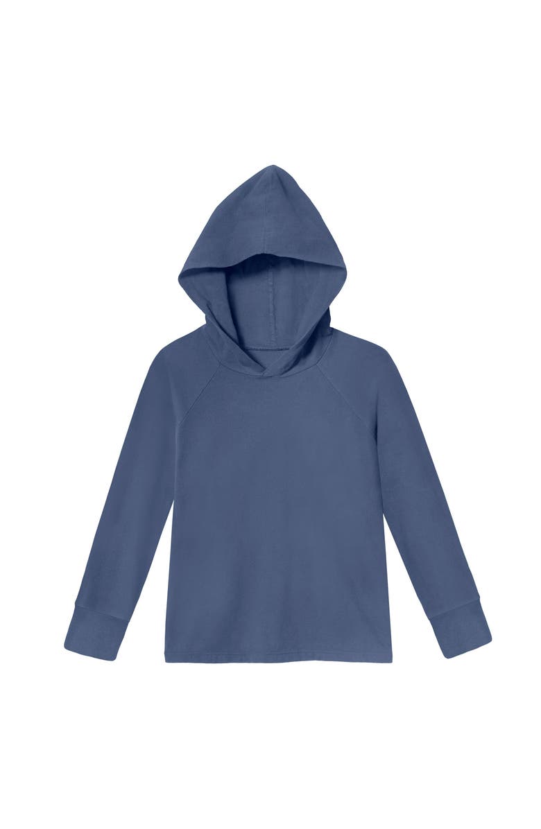 CITY THREADS Medium-Weight 100% Cotton Long Sleeve Hooded Tee with Cuffs, Alternate, color, Black