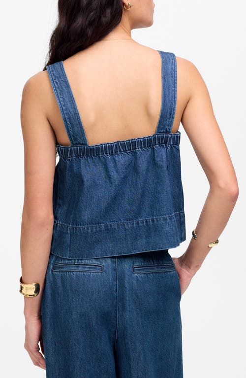 Madewell Square Neck Denim Crop Tank
