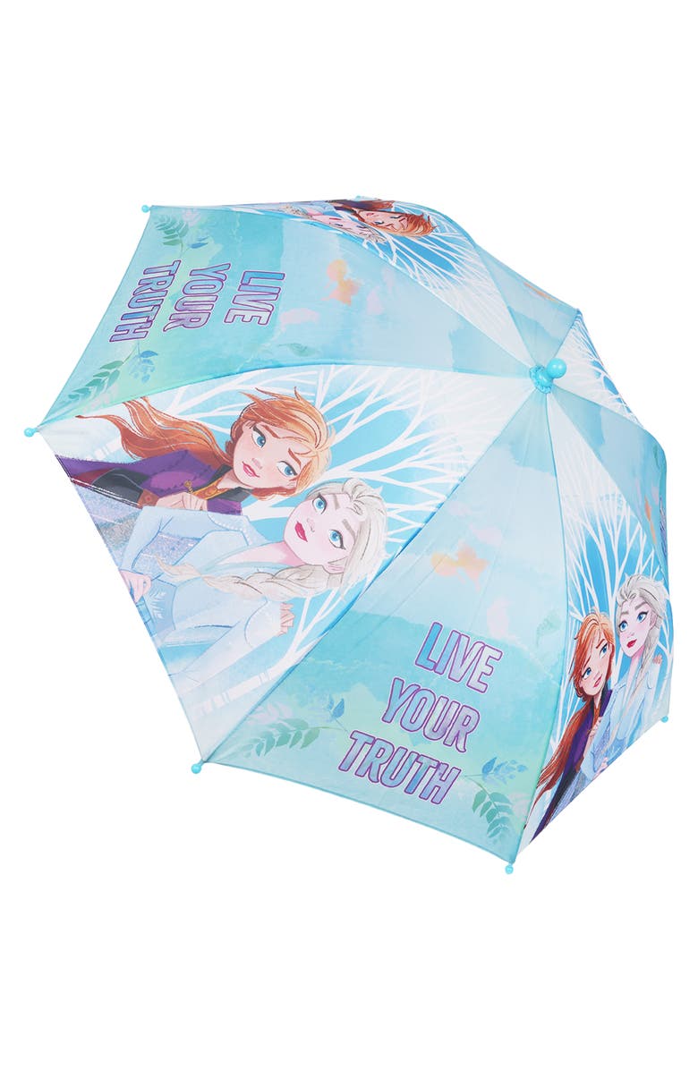 Disney Frozen "Live Your Truth" Kids Umbrella, Alternate, color, Light Blue