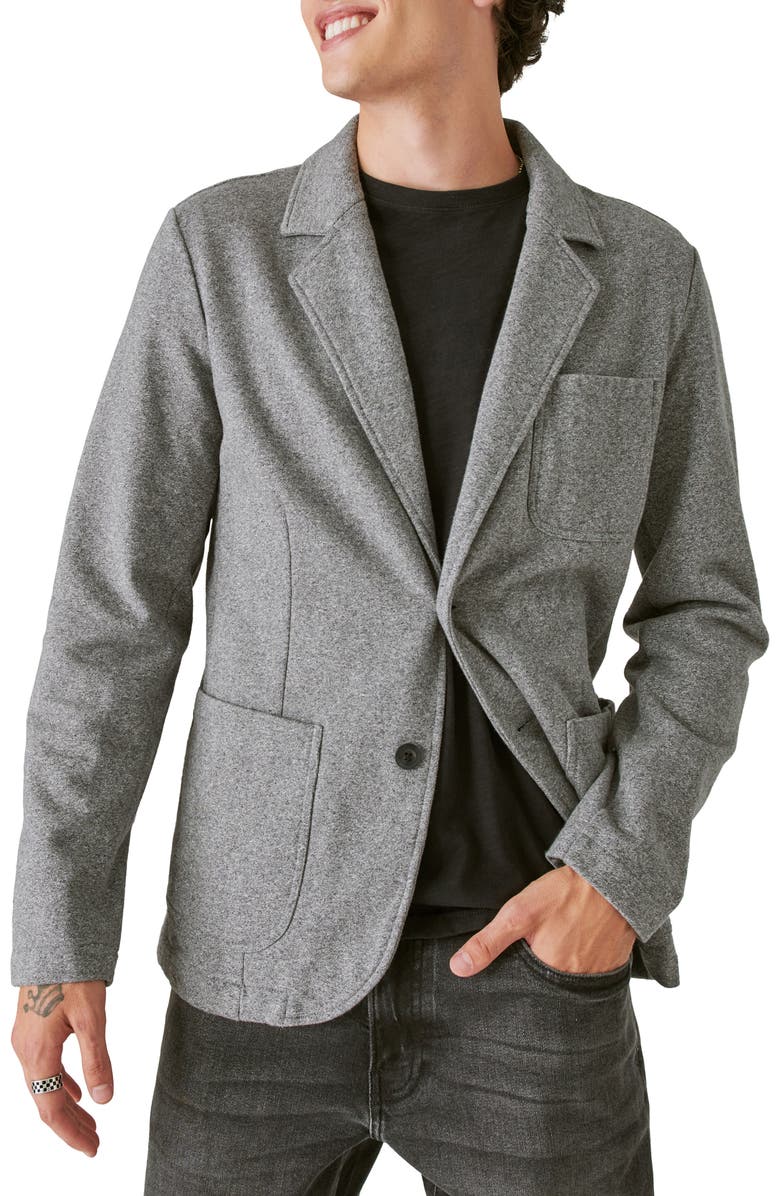 Lucky Brand Two-Button Knit Blazer, Main, color, 