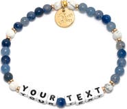 Little Words Project Bluestone Custom Beaded Stretch Bracelet