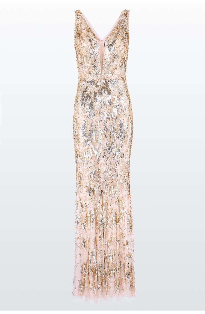 Jenny Packham Marion Maxi Dress, Main, color, Sugar