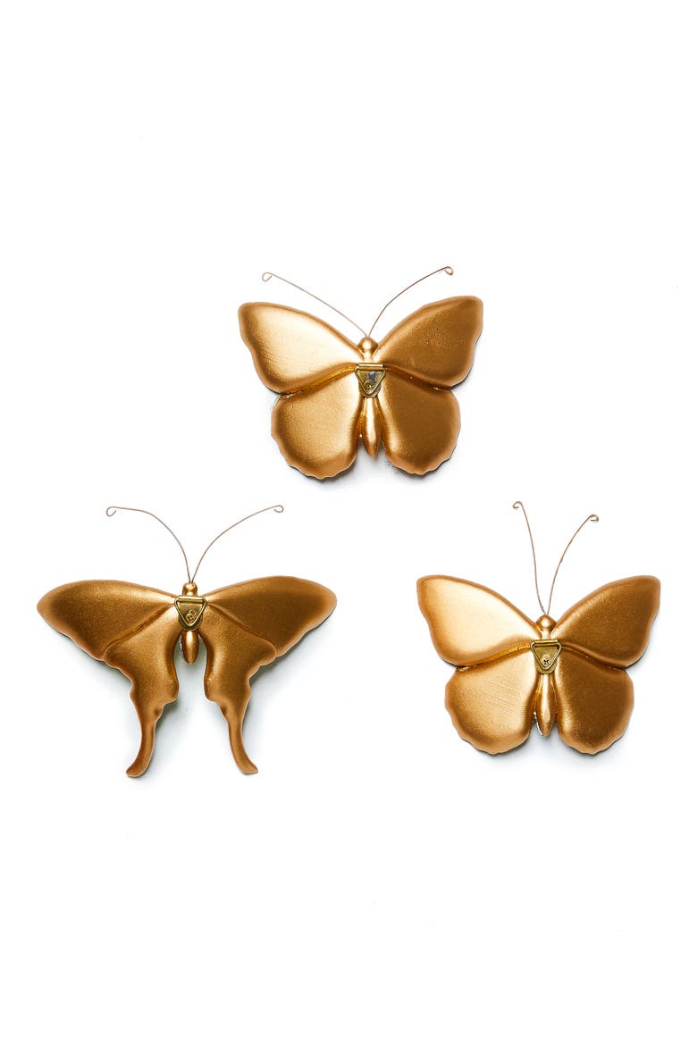 Set of 3 Assorted Field Butterfly Wall Decor, Alternate, color, PURPLE