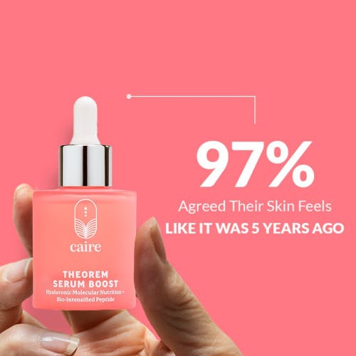Caire Beauty Full Trio Skincare Set Theorem Serum Boost, Triple Lift Molecule Mask, Grownup Moisturi In Coral Pink