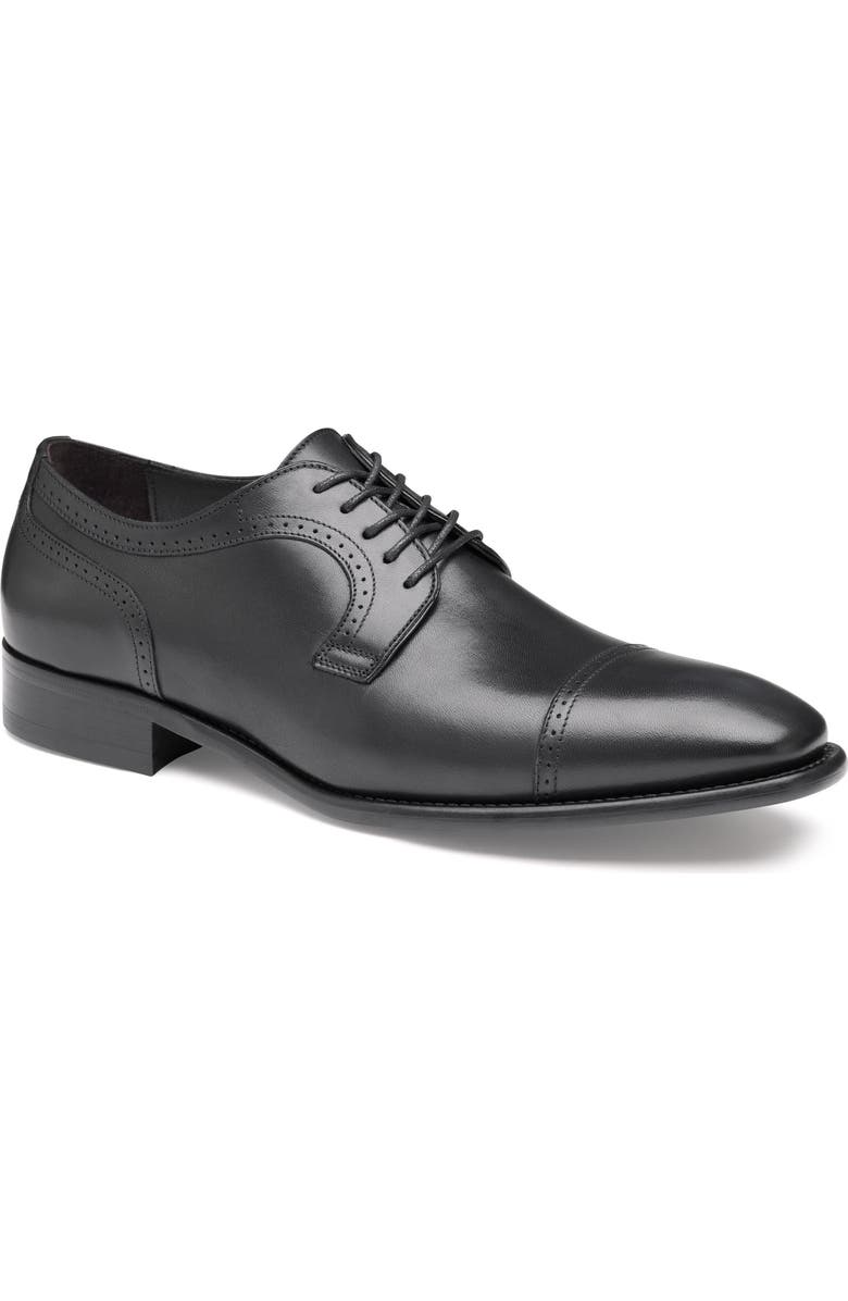 Johnston & Murphy Cormac Cap Toe Derby, Main, color, Black