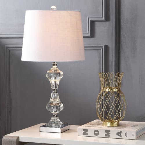 Jonathan Y Riley Crystal Led Table Lamp In Clear