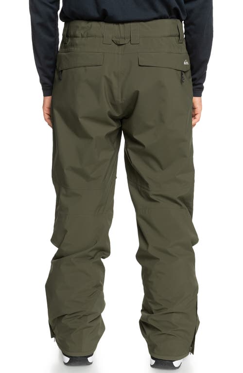 Quiksilver Utility Waterproof Snow Ski Pants In Green