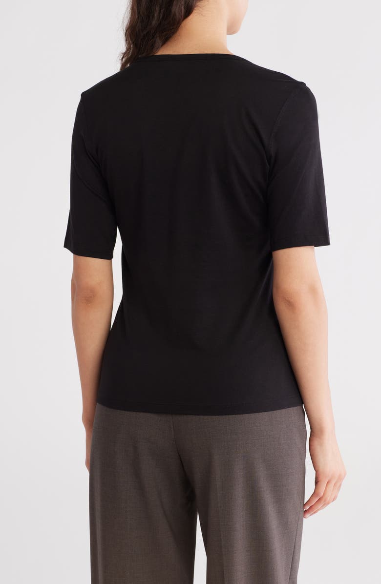 Theory Junia Pima Cotton T-Shirt, Alternate, color, Black