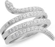 NORDSTROM RACK Cubic Zirconia Pavé Coil Ring