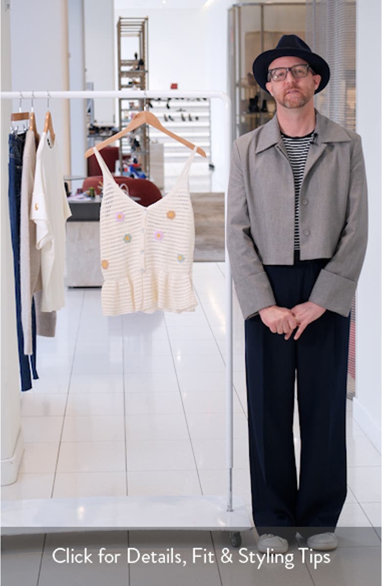 Open Stitch Sleeveless Peplum Top, sales video thumbnail