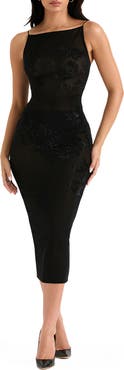 HOUSE OF CB Amirah Embellished Body-Con Midi Dress