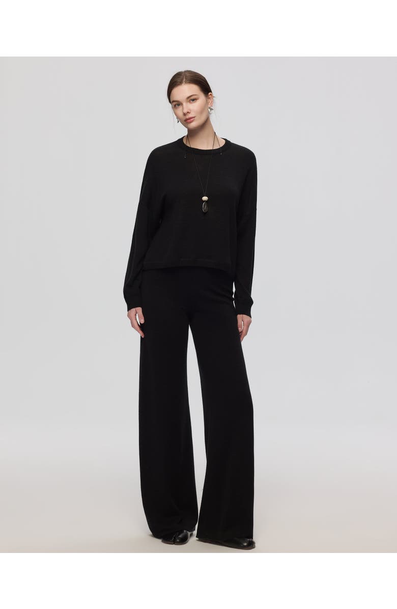 JUANA Nilo Knitted Pull-on Pants, Alternate, color, Black