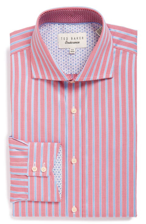 'Maccy' Trim Fit Stripe Dress Shirt