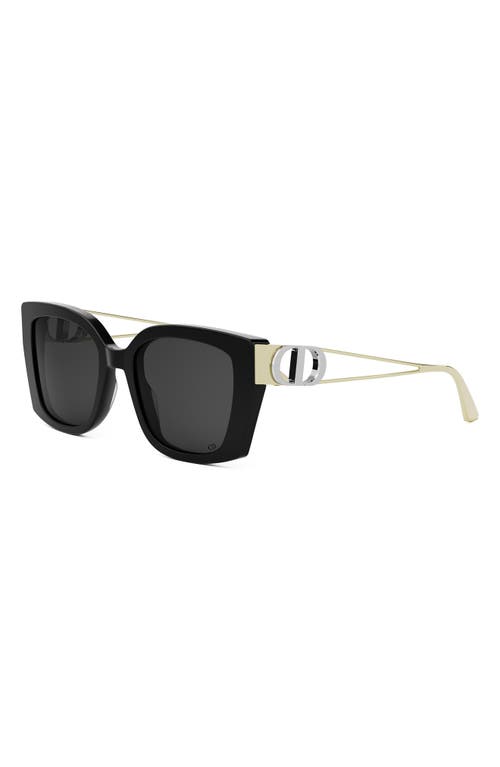 Dior 30montaigne S13i Sunglasses In Shiny Black/smoke