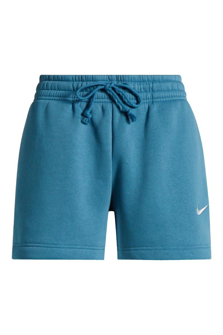 Sportswear Phoenix Fleece Mid-Rise 4-Inch Shorts, Alternate, color, 006 SMK BL/SAIL