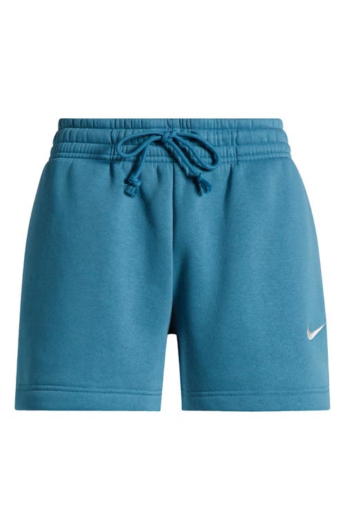 Nike Sportswear Phoenix Fleece Mid-rise 4-inch Shorts In Blue