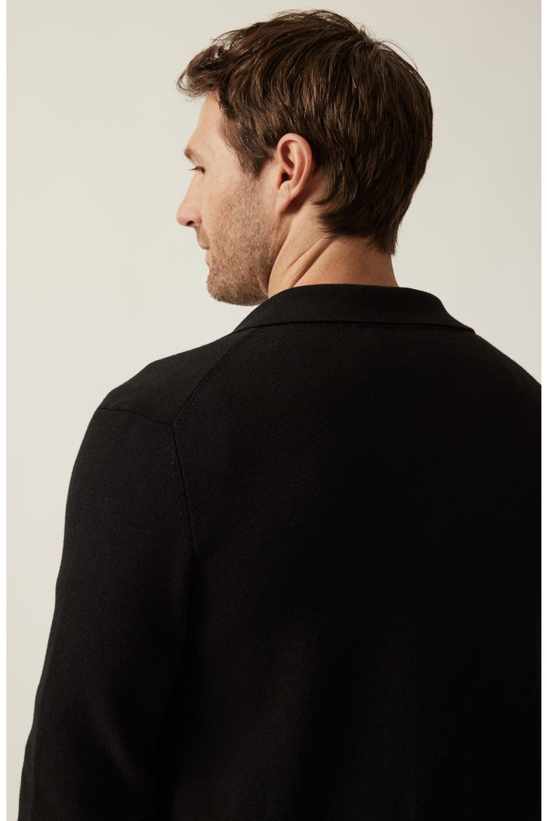 Cotton Blend Snap Front Cardigan, Alternate, color, BLACK