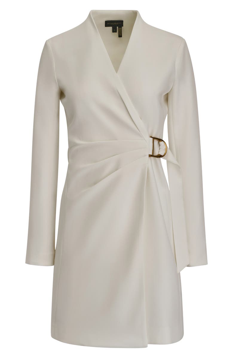 Donna Karan New York Long Sleeve Wrap Dress, Alternate, color, Cream