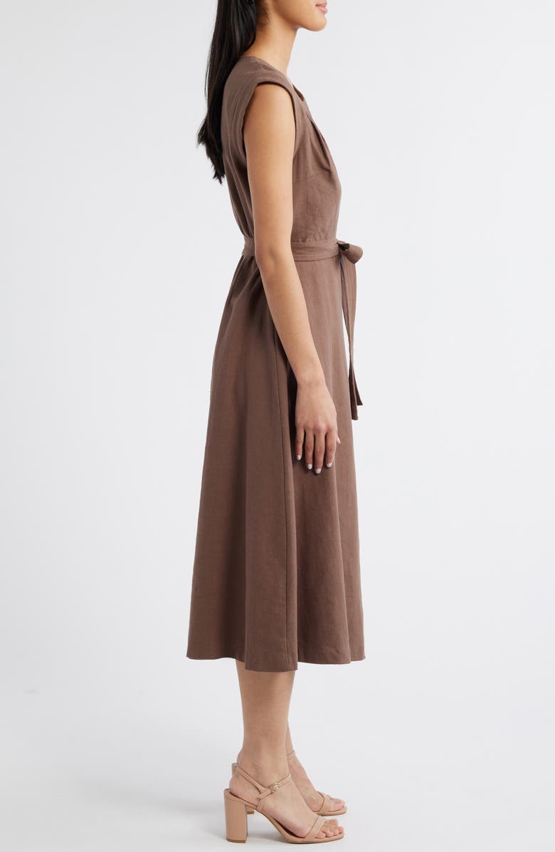 Du Paradis Asymmetrical Neck Midi Dress, Alternate, color,