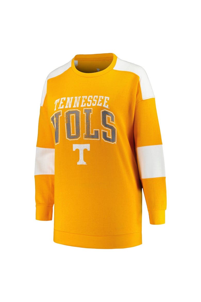 Women's Profile Tennessee Orange Tennessee Volunteers Plus Size Striped Pullover Sweatshirt, Alternate, color, Tennessee Orange
