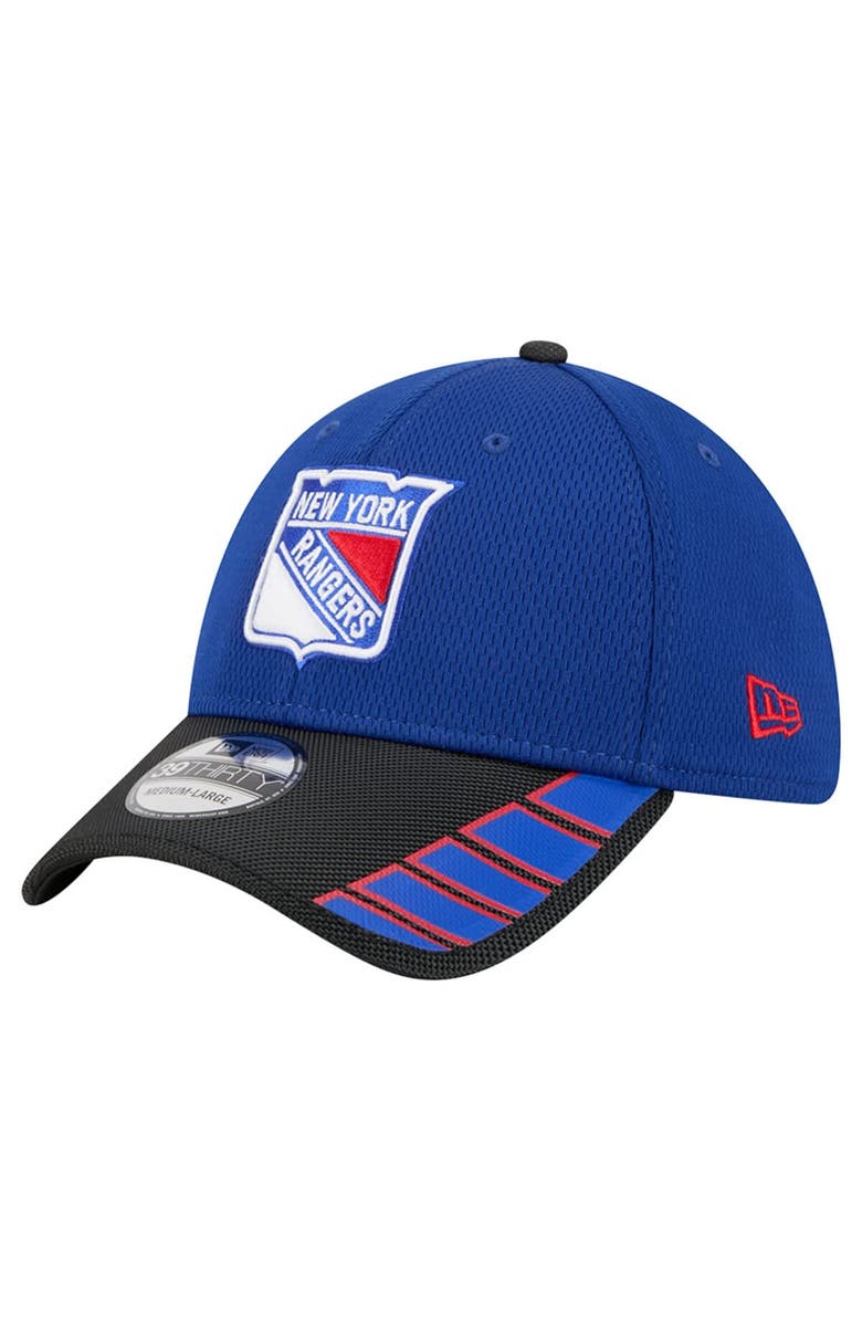 New Era Men's New Era  Blue New York Rangers Visor Hit 39THIRTY Flex Hat, Main, color, Blue